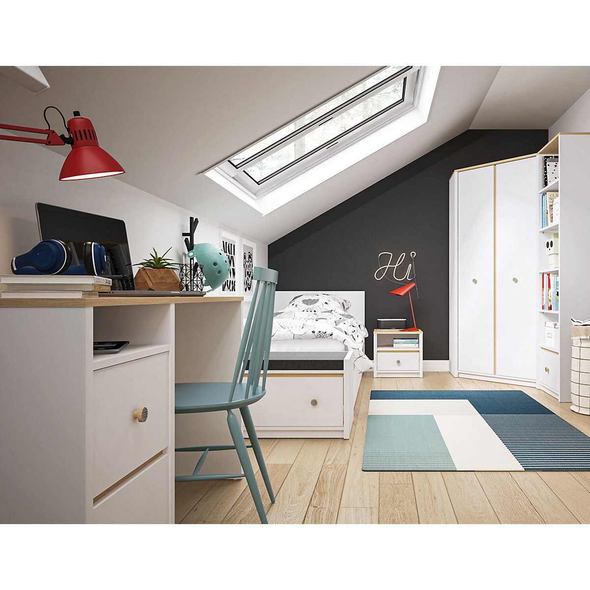 Jugendzimmer-Set Globo komplett 5-teilig