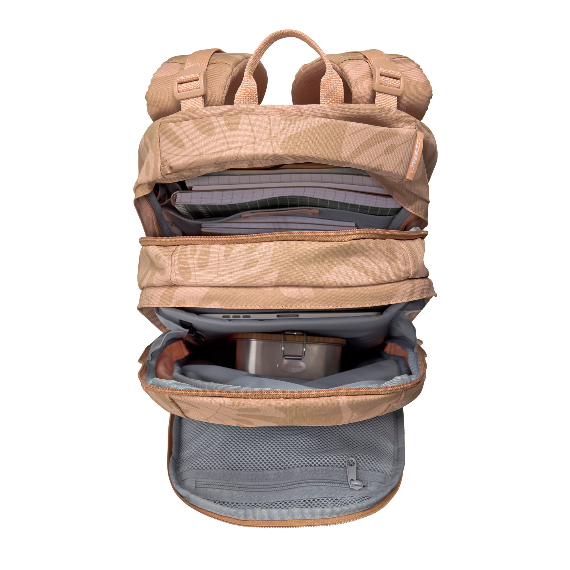 Schulrucksack - BOLD Origin Leaves, Karamell