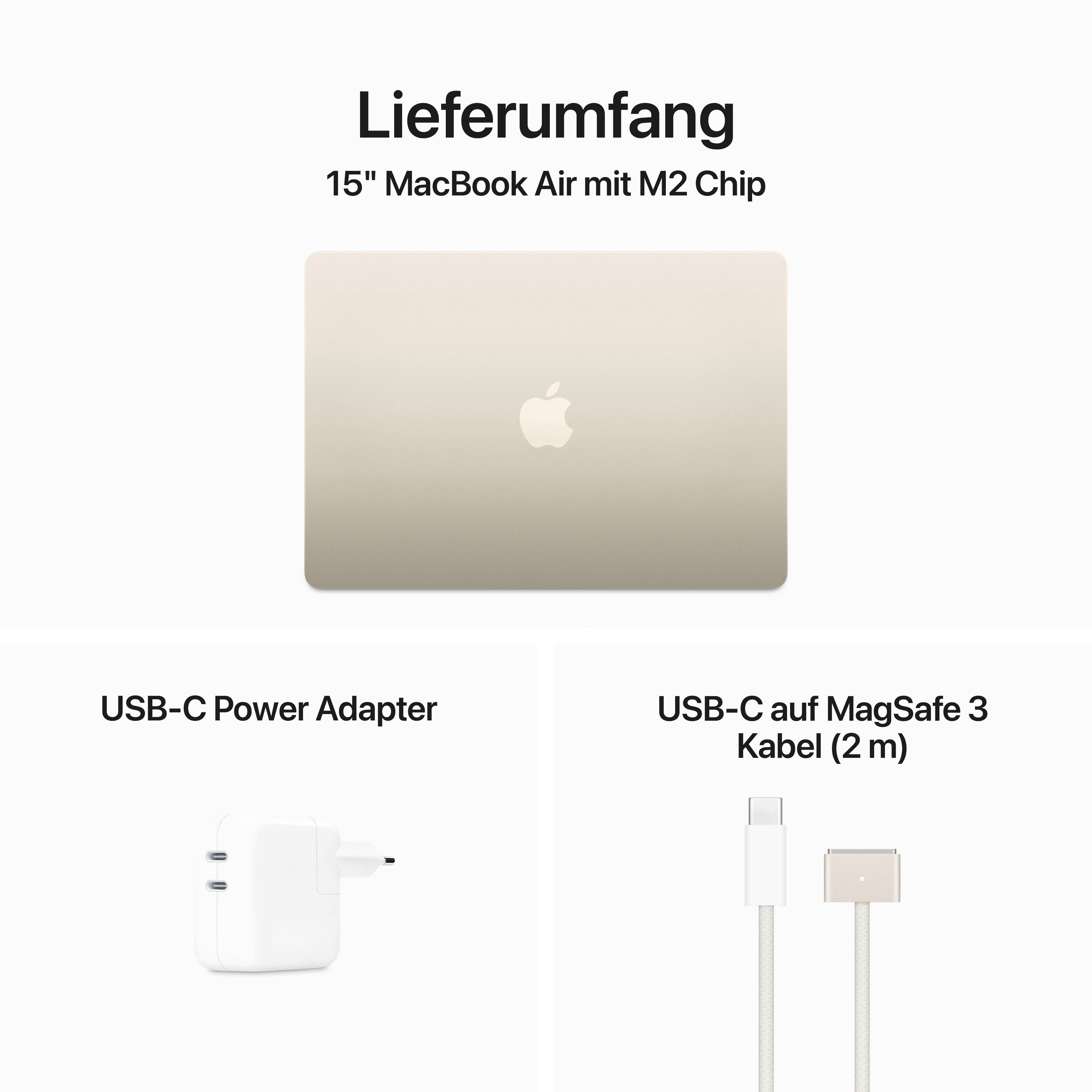 Apple CTO MBA15 Z18R M2 8/10 16/256 DE Notebook (38,91 cm/15,3 Zoll, Apple M2, 10-Core GPU, 256 GB SSD)