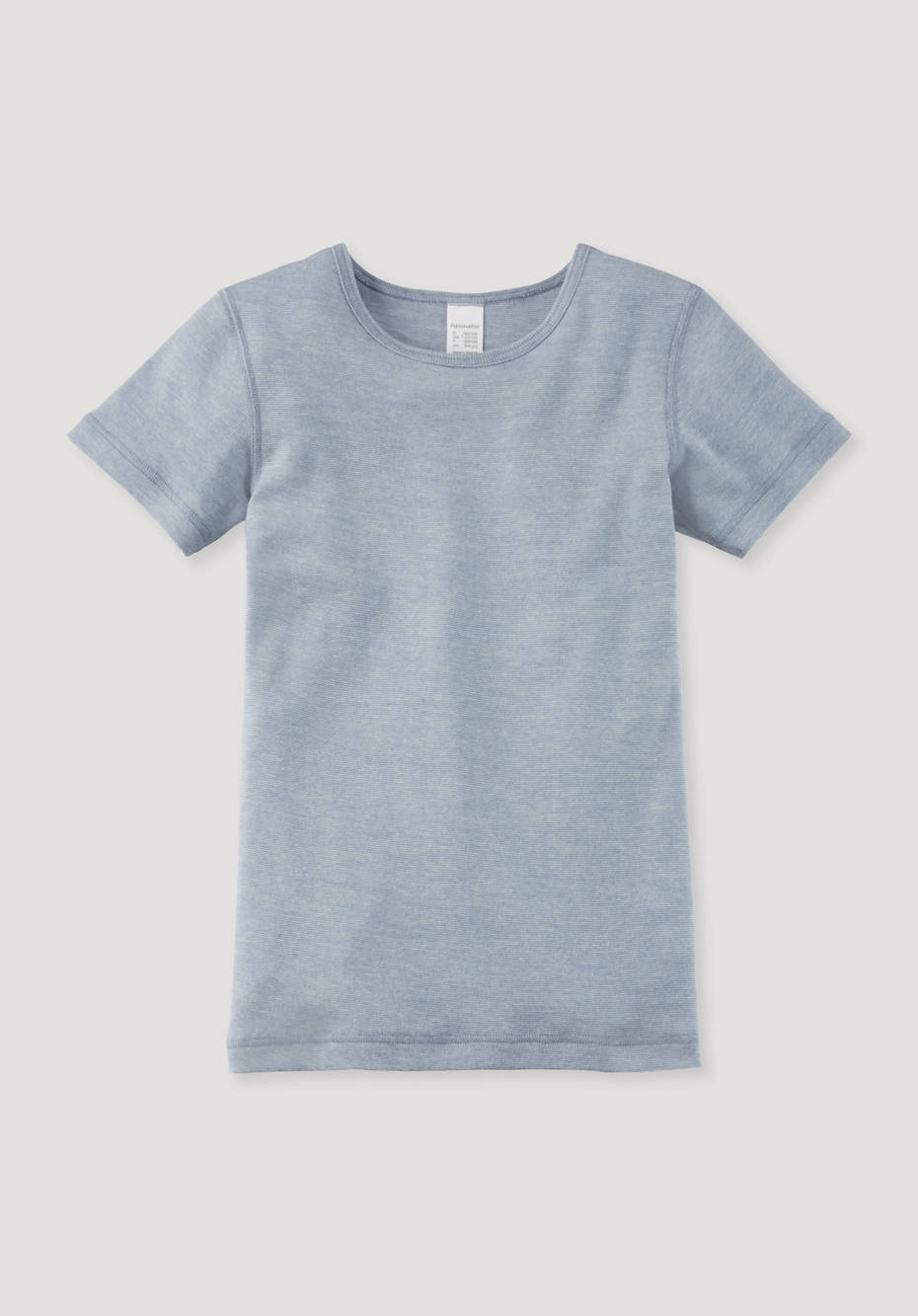 Kurzarmshirt aus Bio-Baumwolle mit Bio-Schurwolle und Seide