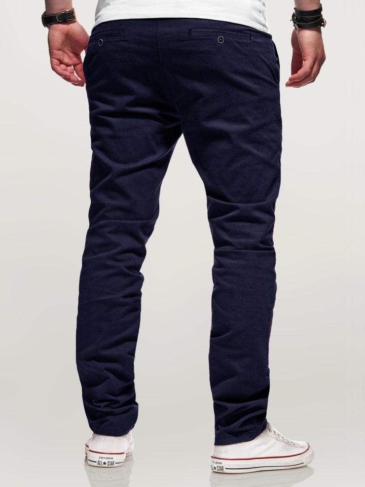 behype Chinohose Heritage in dunkelblau günstig kaufen