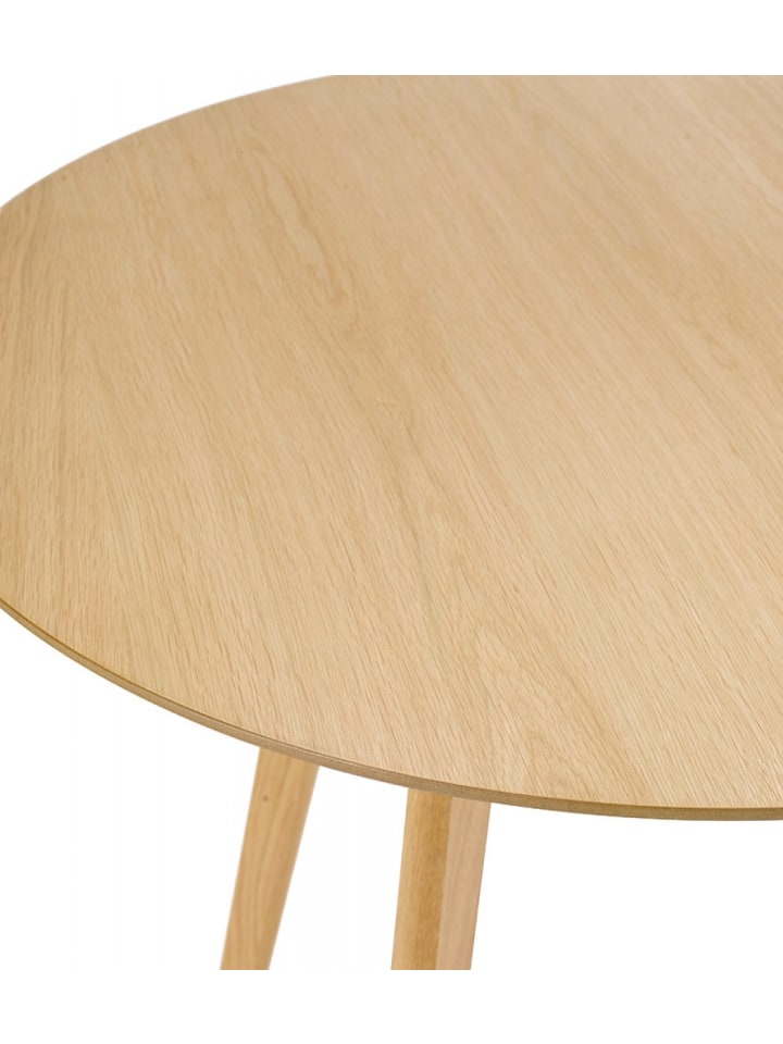 KADIMA DESIGN Runder Esstisch aus Eichenholz | Holztisch mit elegantem Design in Beige günstig kaufen onesize