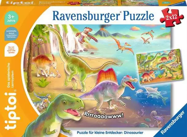 Kinderpuzzle ab 3 Jahren - tiptoi® Puzzle für kleine Entdecker: Dinosaurier - 12 Teile