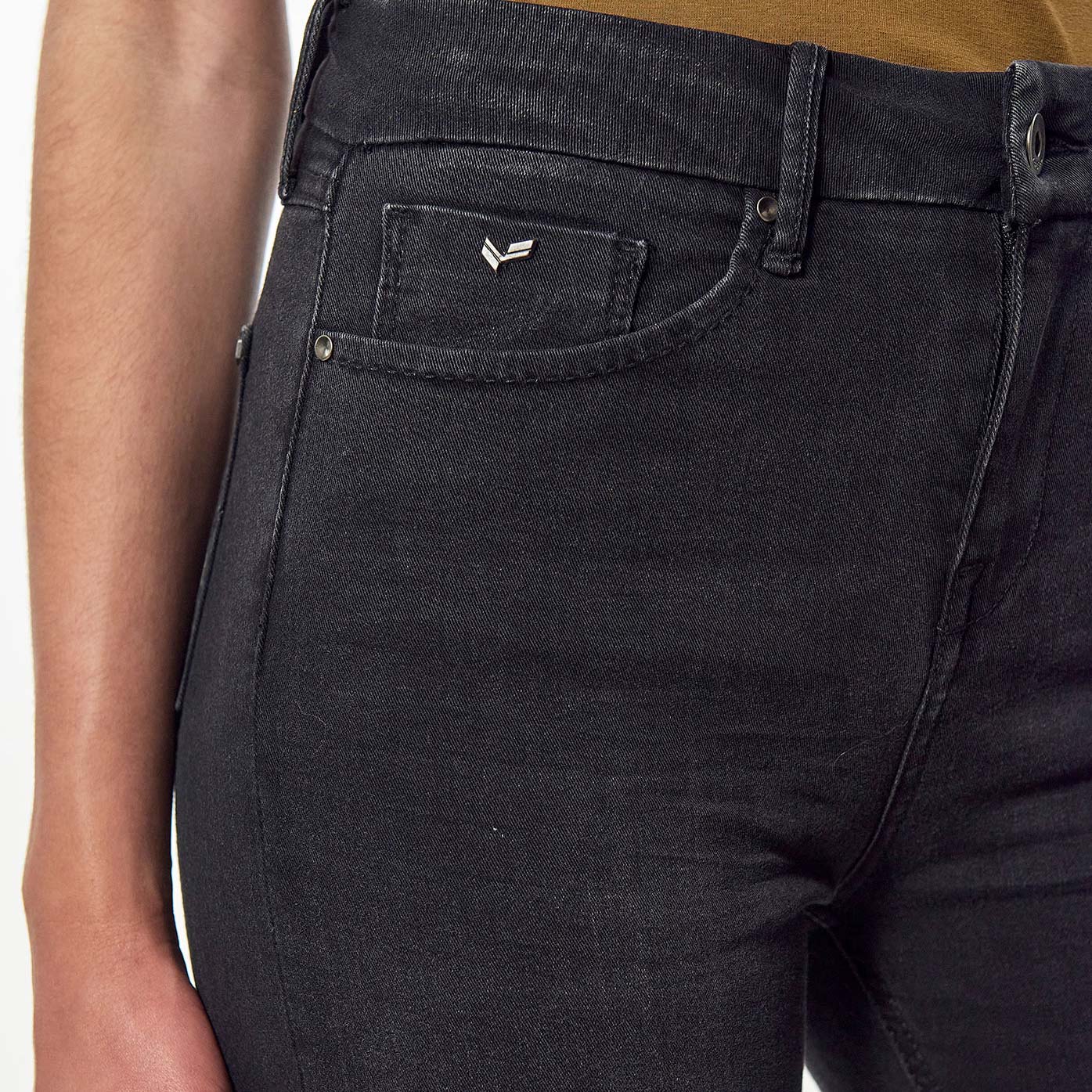 FIDEL  Jean demi-slim noir Femme