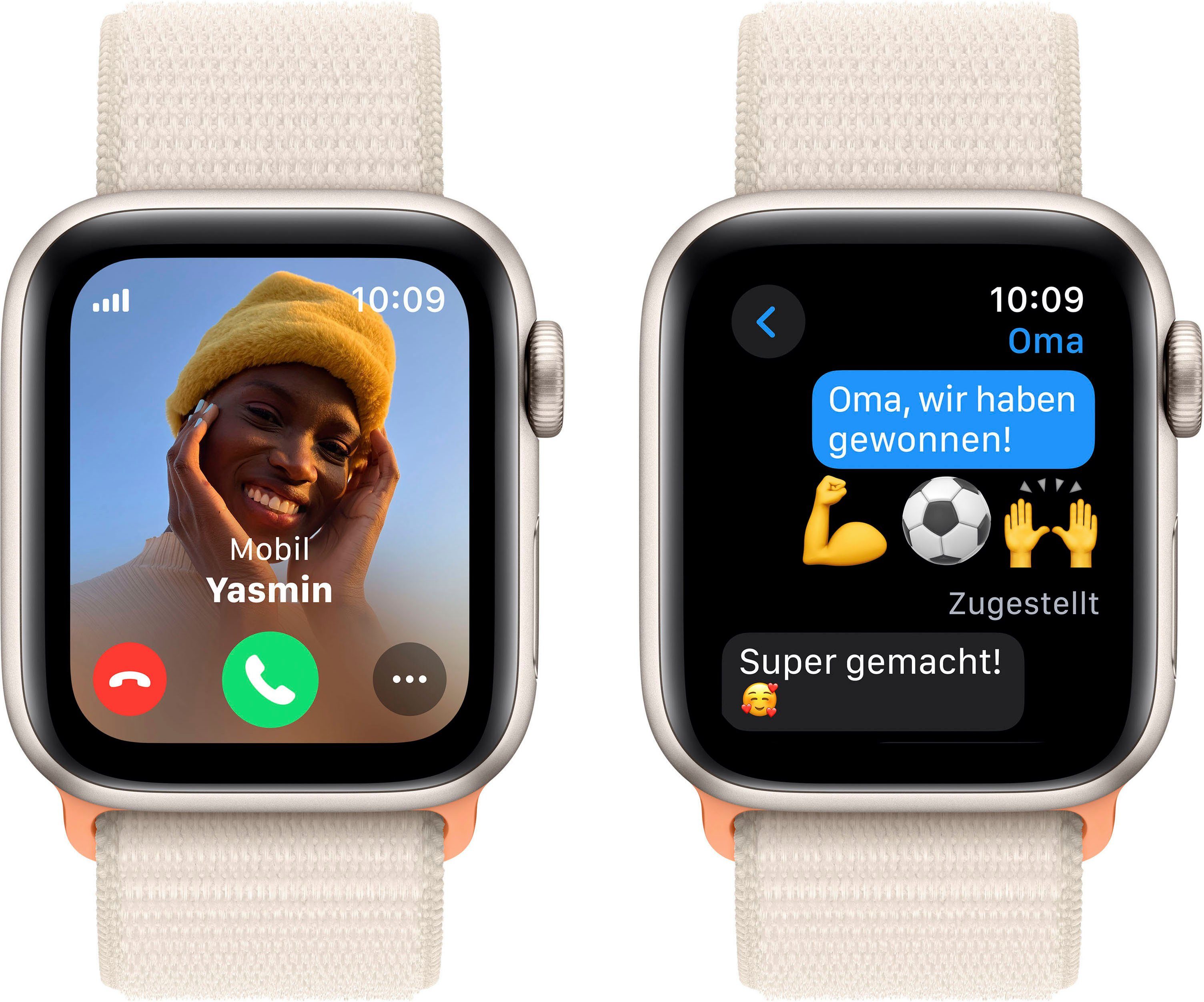 Apple Watch SE GPS 40mm Smartwatch (4 cm/1,57 Zoll, Watch OS 10), Sport Loop