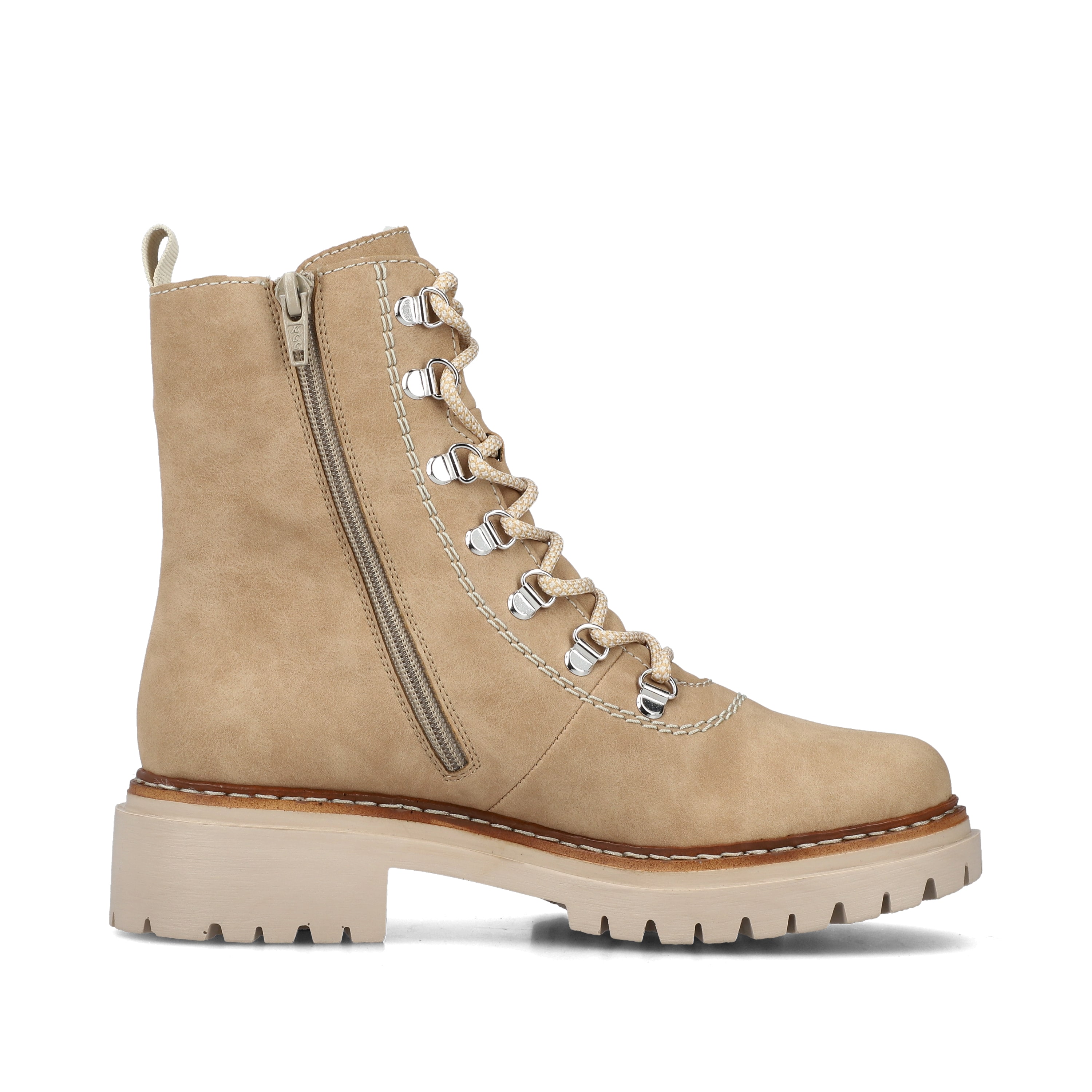 Rieker Damen Schnürstiefel braunbeige