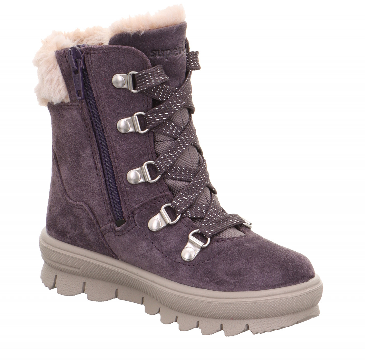 FLAVIA - Lila Boots mit Reißverschluss