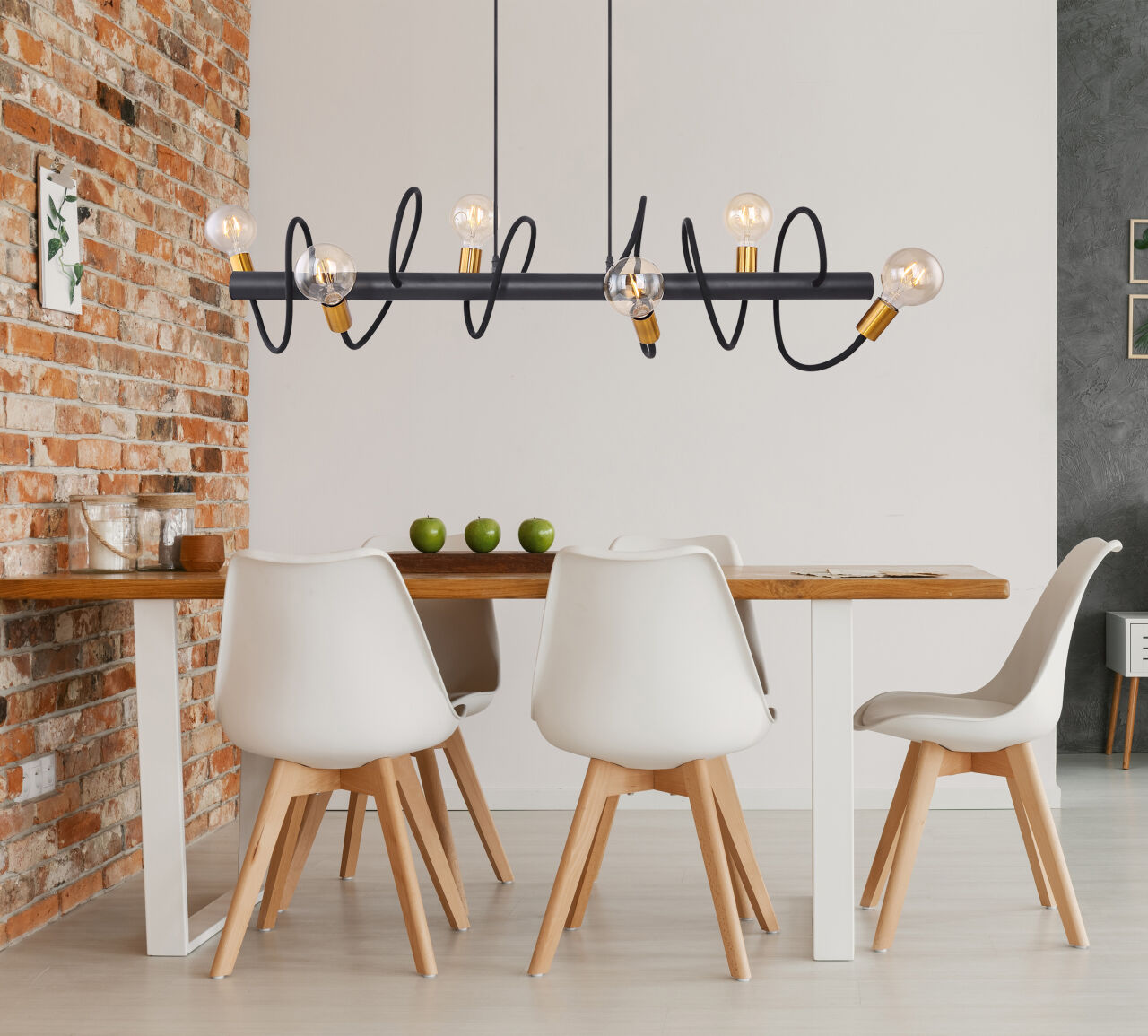 Globo Lighting - EDDY - Hängeleuchte Metall goldfarben, 6x E27