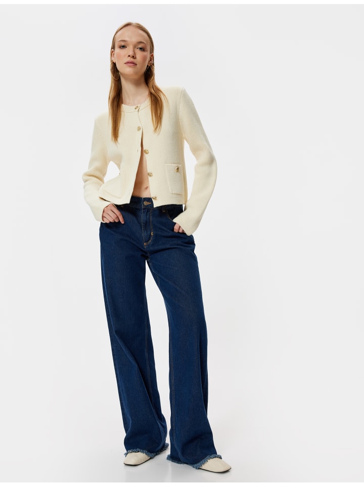 KOTON Cardigan in Ekru günstig kaufen