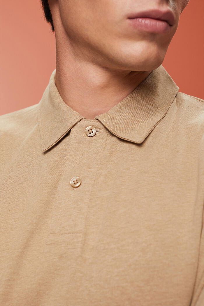 Hemd mit Polokragen aus Baumwolljersey