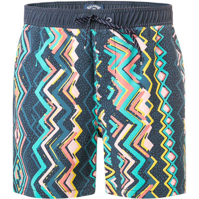 BILLABONG, Boardshorts, Mikrofaser, blau-gelb gemustert
