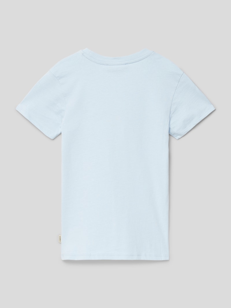 T-Shirt mit Statement-Print in hellblau