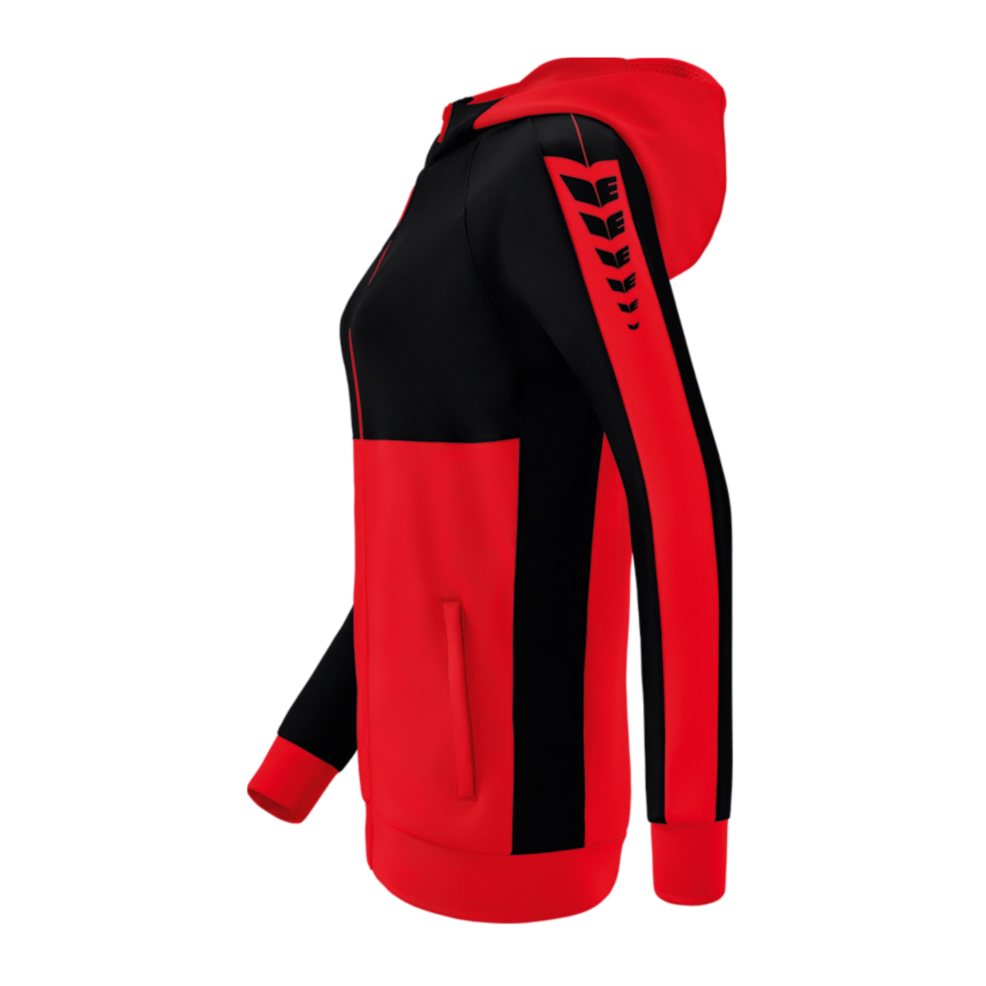 Erima Six Wings Kapuzenjacke Damen Rot Schwarz