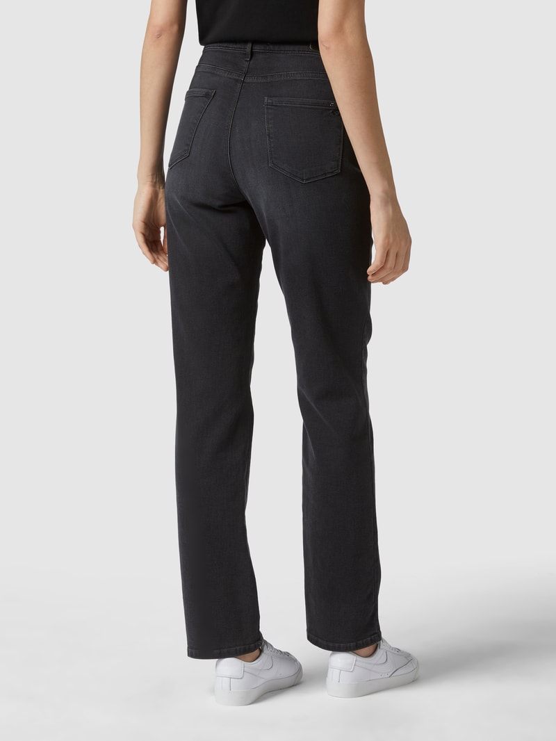 Jeans in gerader Passform mit Stretch-Anteil Modell 'STYLE.CAROLA' in dunkelgrau