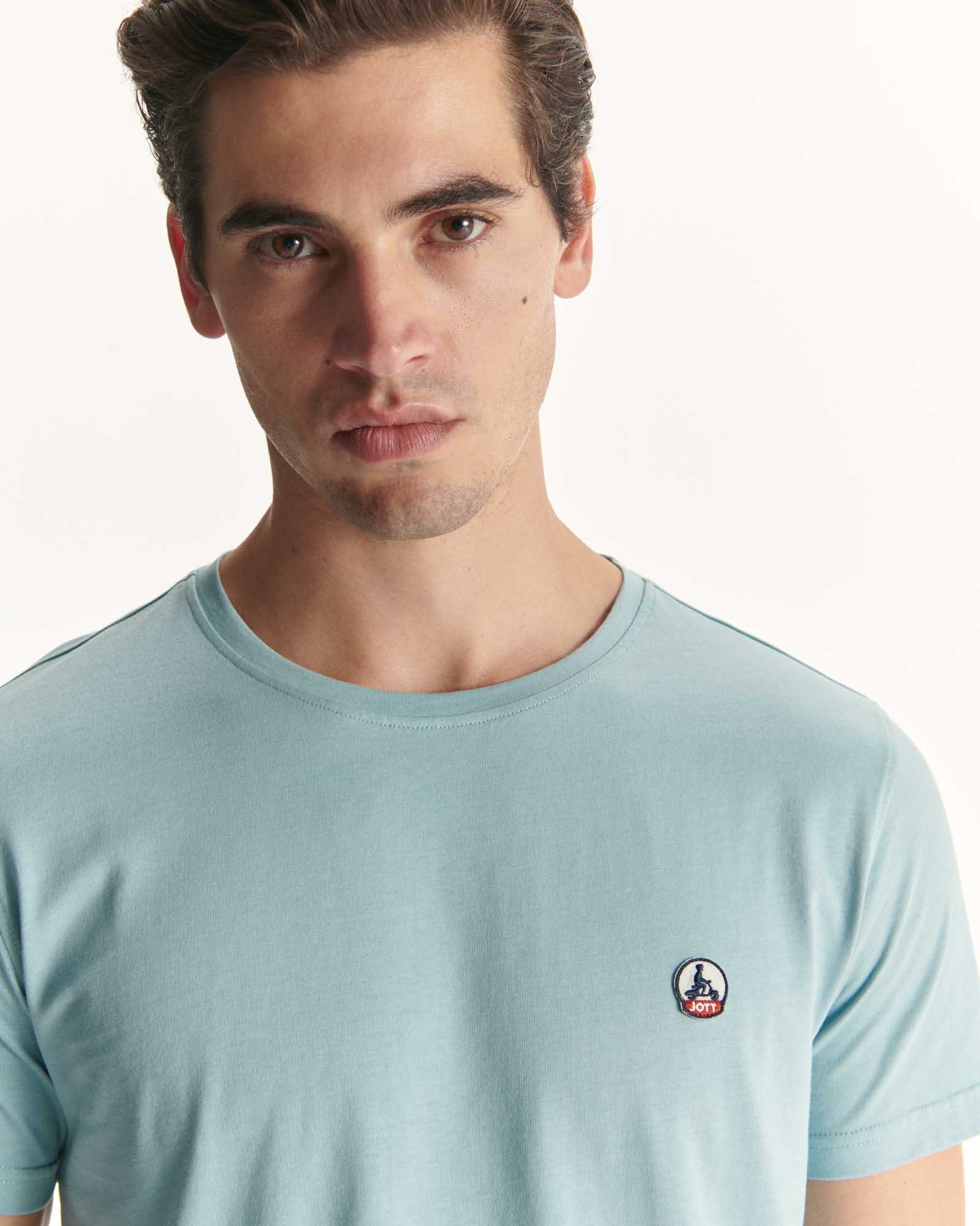 T-shirt en coton biologique Iceberg bleu Pietro