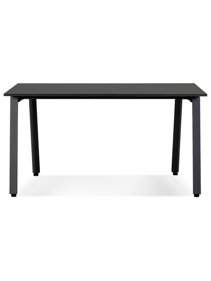 KADIMA DESIGN Schreibtisch MDF & Metall, quadratisch modern, 140x140 cm in Schwarz günstig kaufen