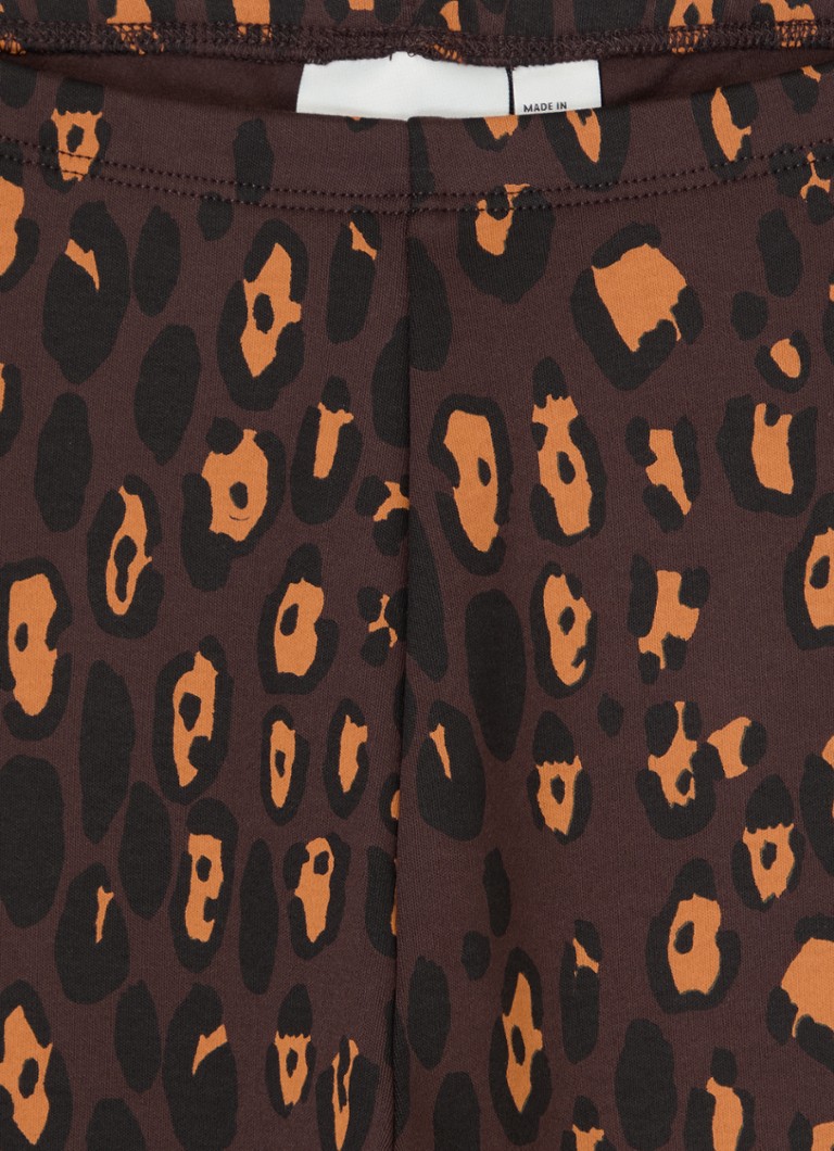 Mini Rodini helanke s leopard priнтом od mješavine organskog pamuka