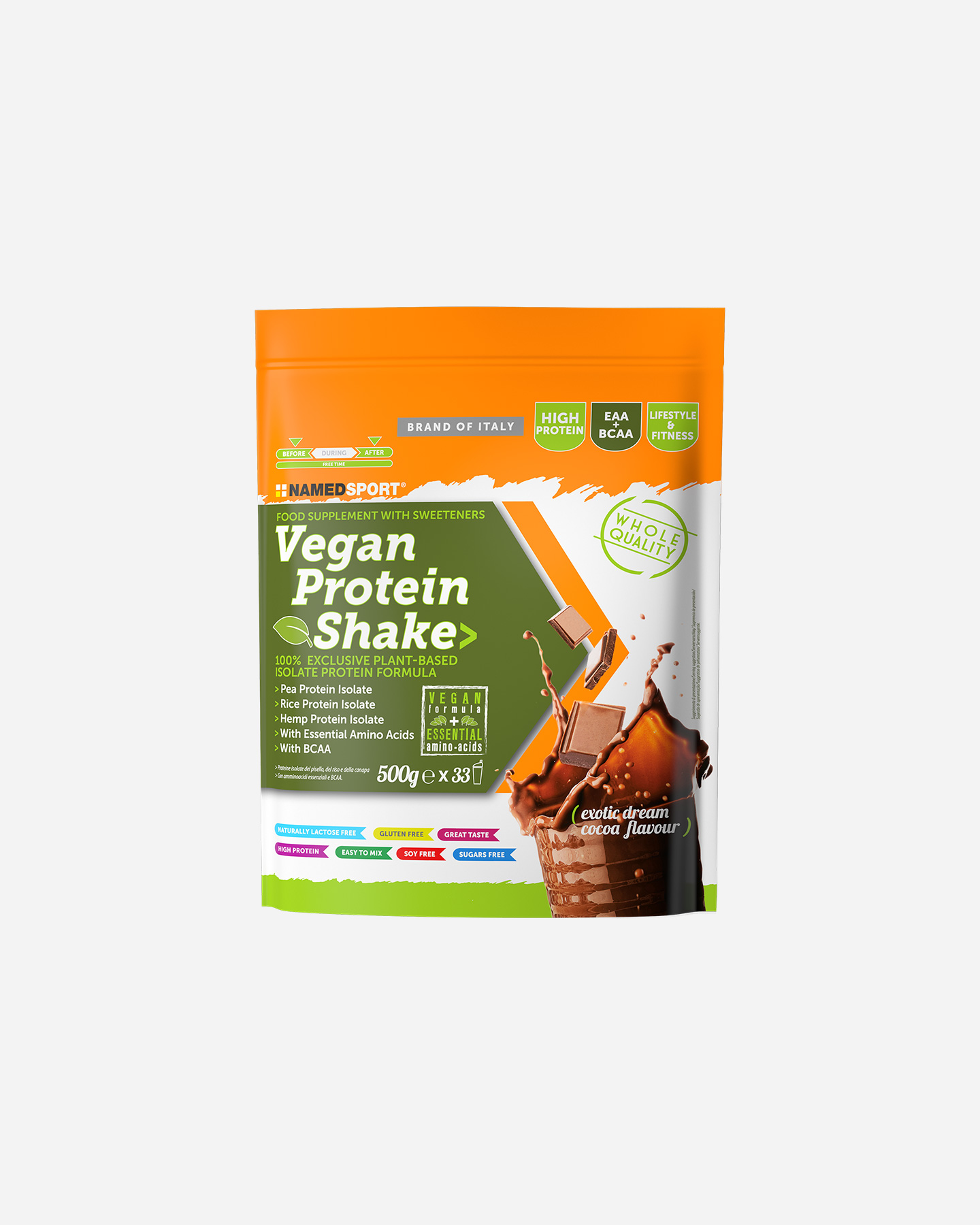 Energetico Named Sport Vegánsky proteínový shake Exotic Dream Cocoa 500g 1FO-POW-VEGPR-01