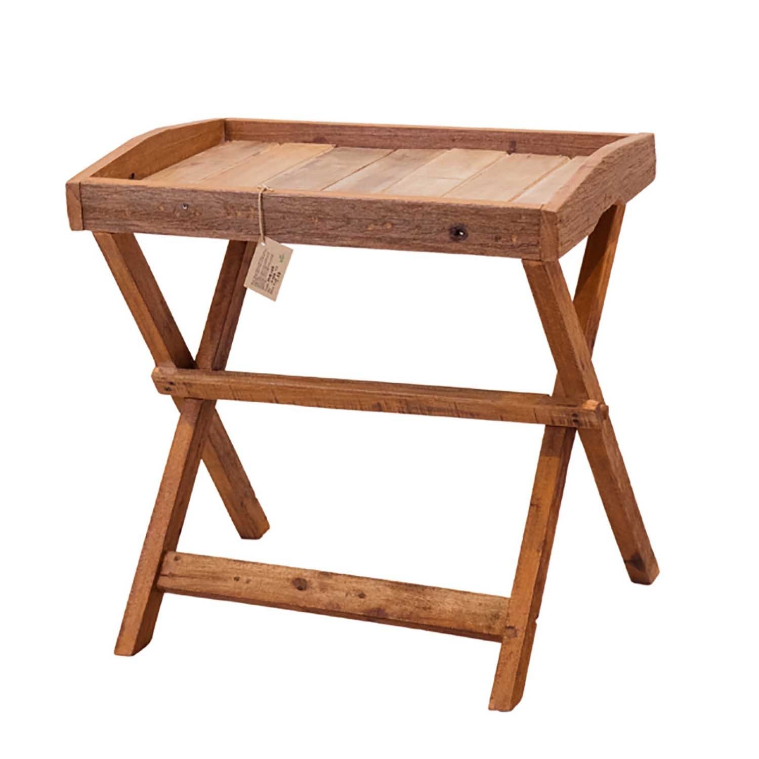 Casa Moro Klapptisch Beistelltisch Holz IMPERIA Gartentisch Serviertisch Campingtisch, recyceltes Teak Holz