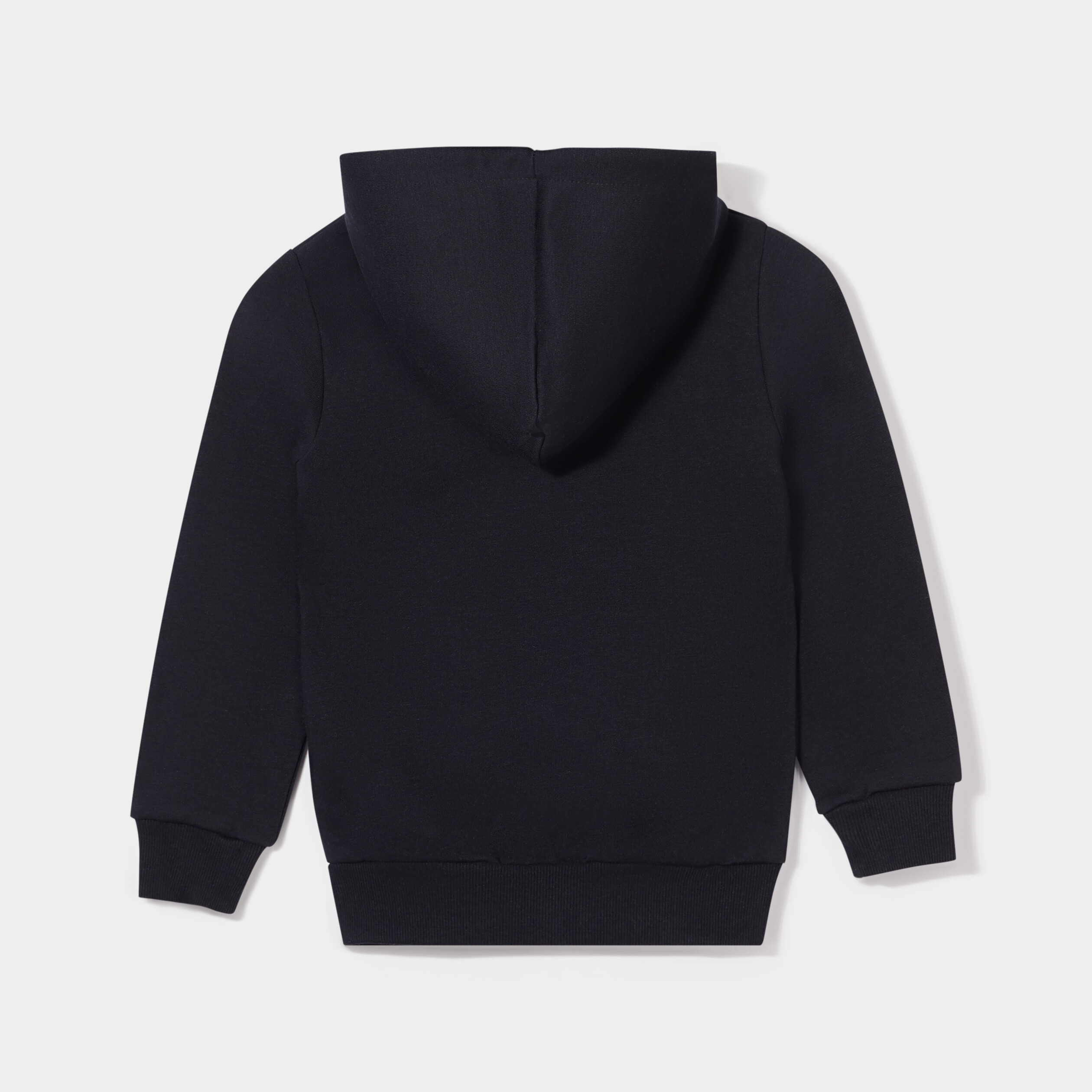 Sweat zippé molletonné à capuche noir garçon | La Halle