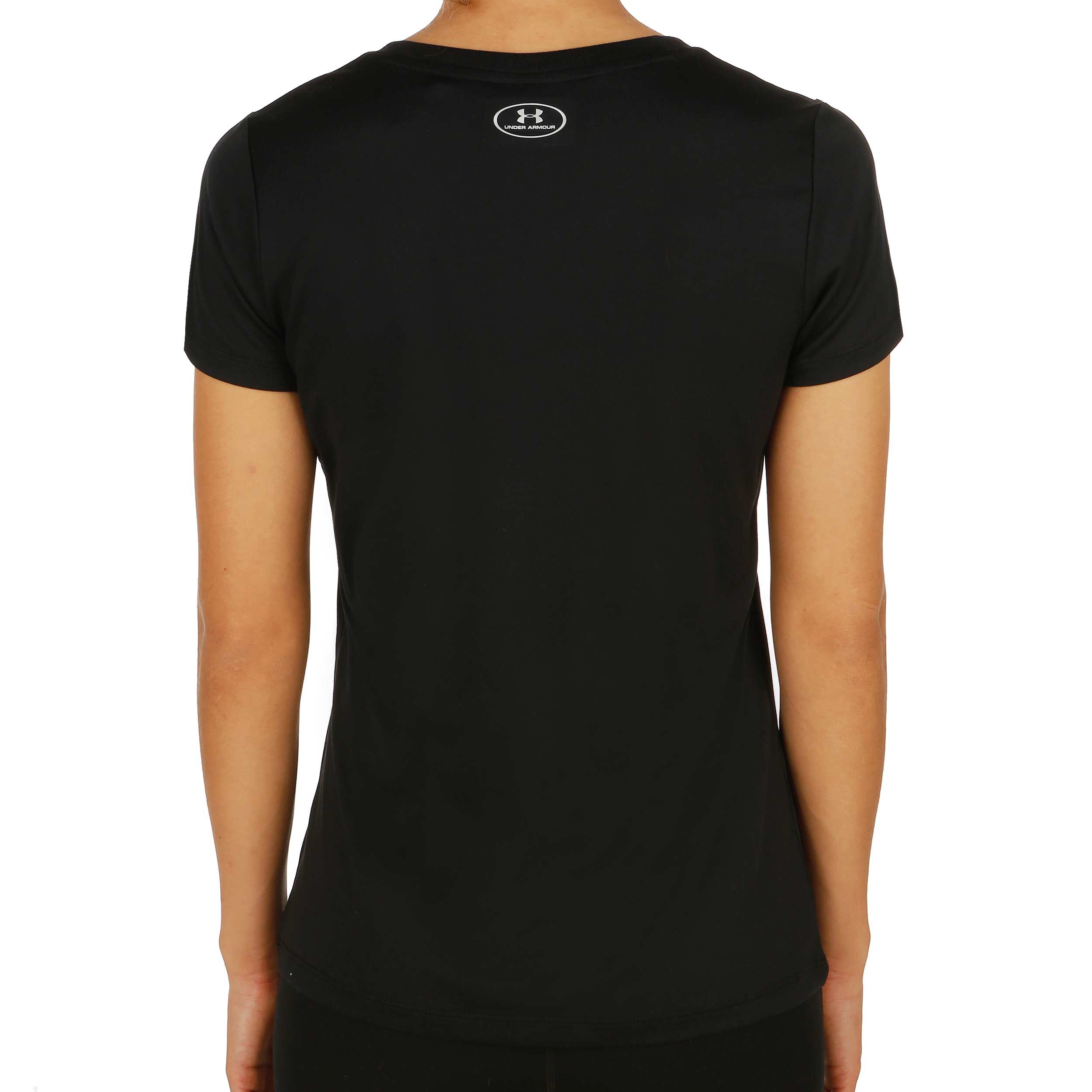 Tech Solid T-Shirt Damen - Schwarz, Silber