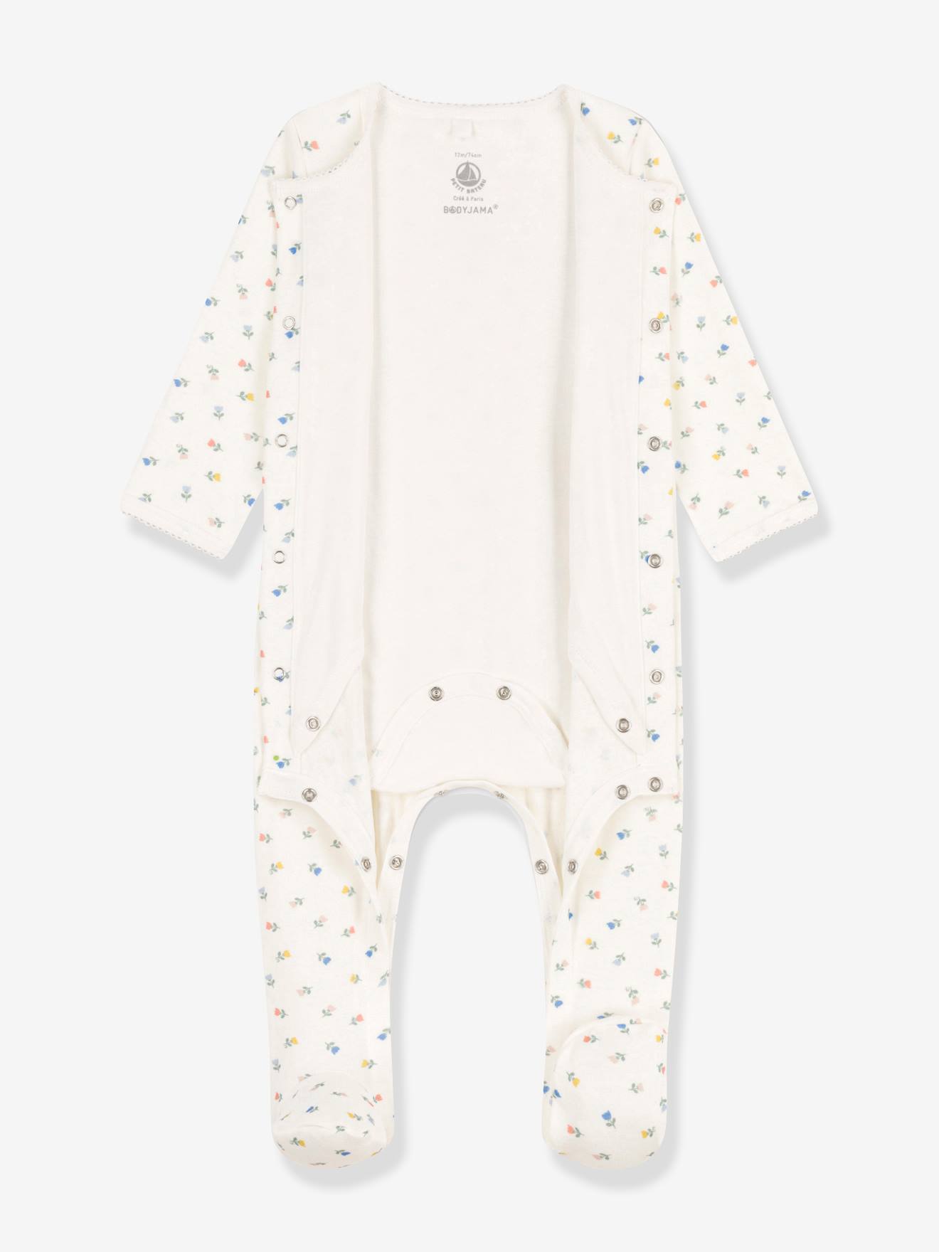 Bodyjama en coton bio PETIT BATEAU blanc