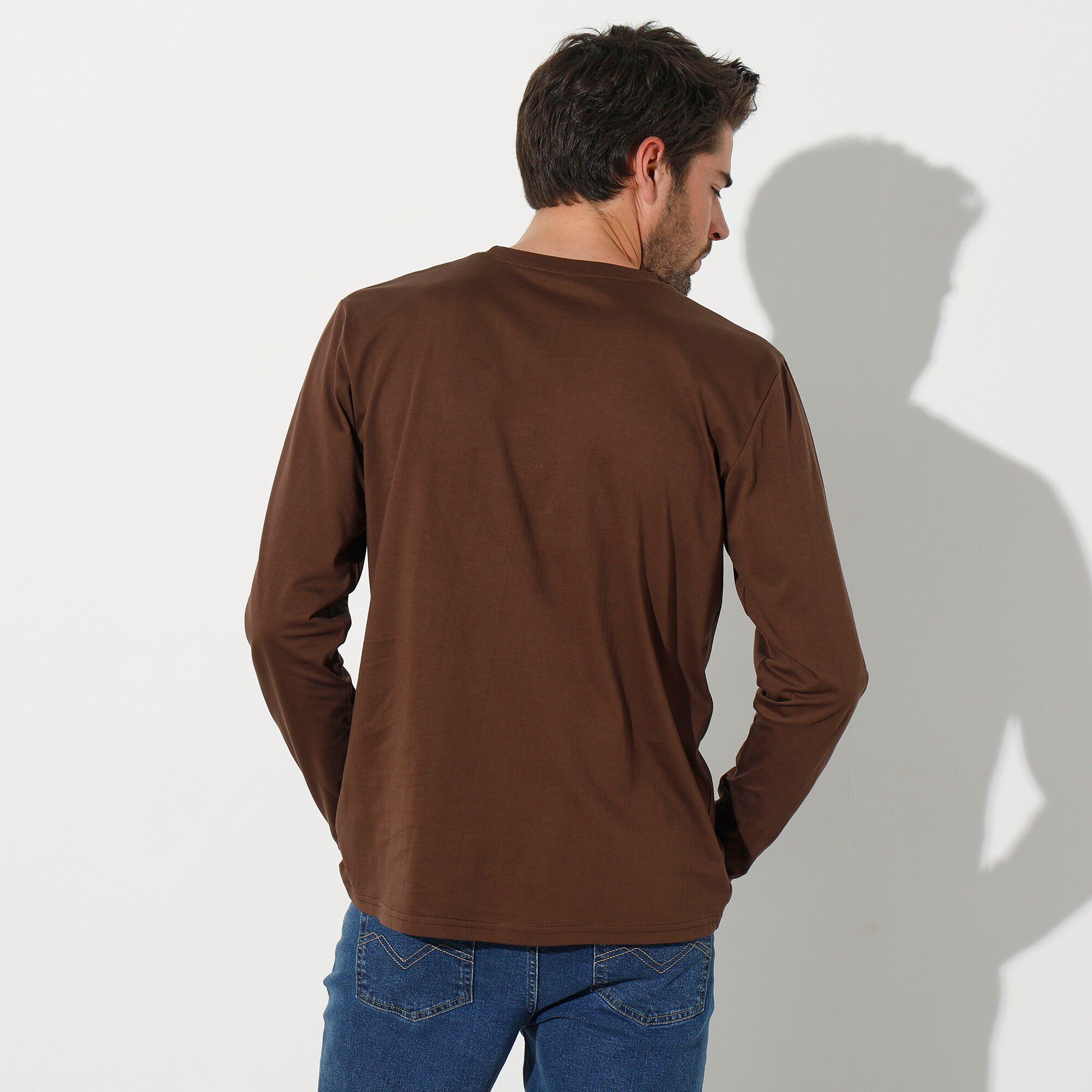 T-shirt col rond manches longues