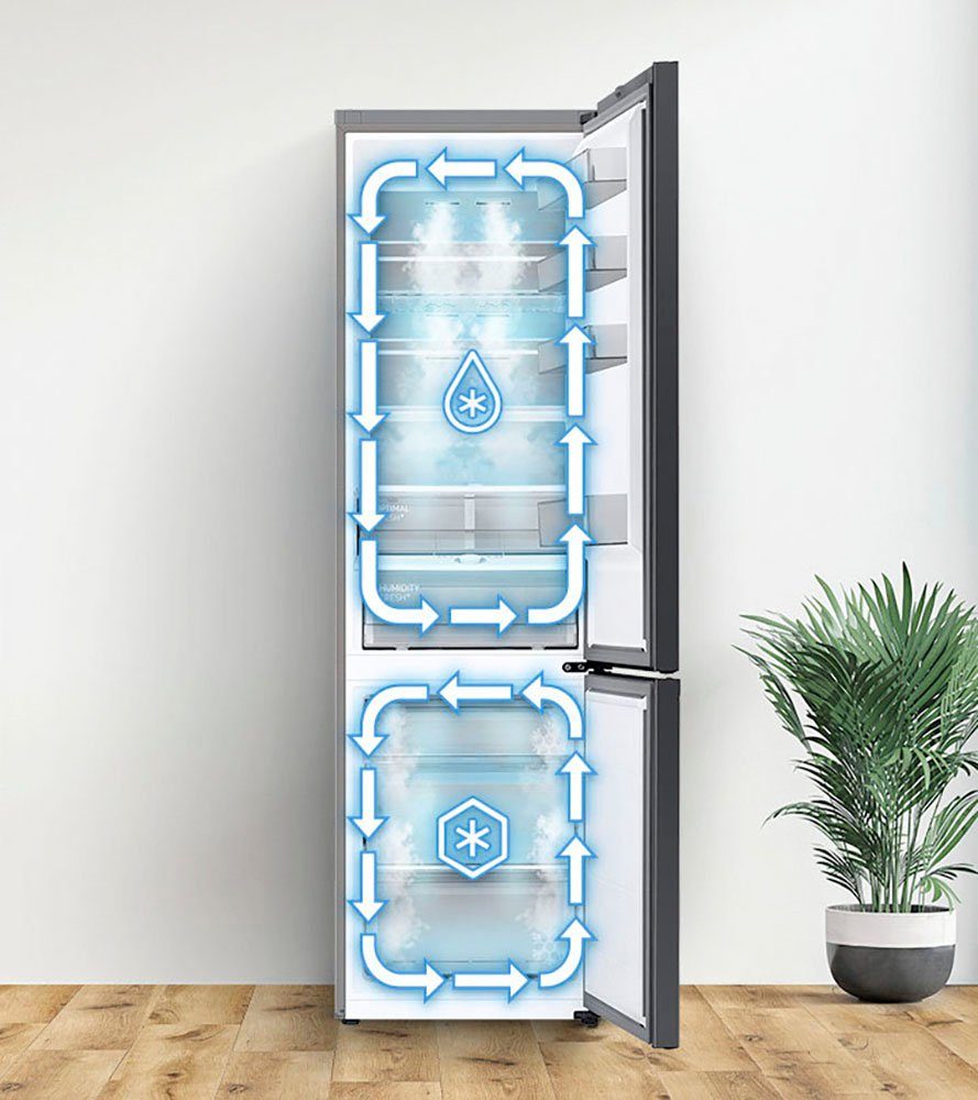 Samsung Kühl-/Gefrierkombination BESPOKE RL38A7CGTS9, 203 cm hoch, 59,5 cm breit