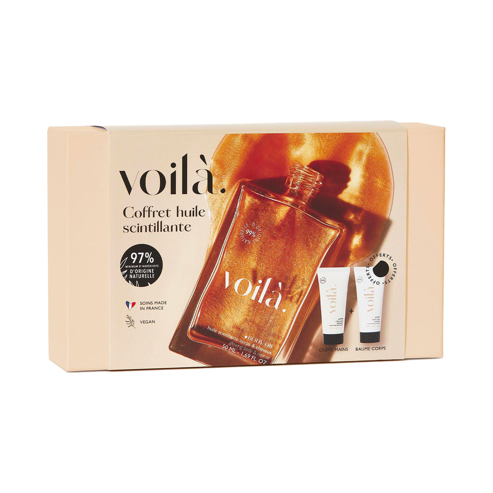 voilà Coffret huile scintillante Soin corps