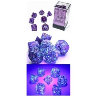 Borealis® Polyhedral Royal Purple/gold Luminary Set (7)