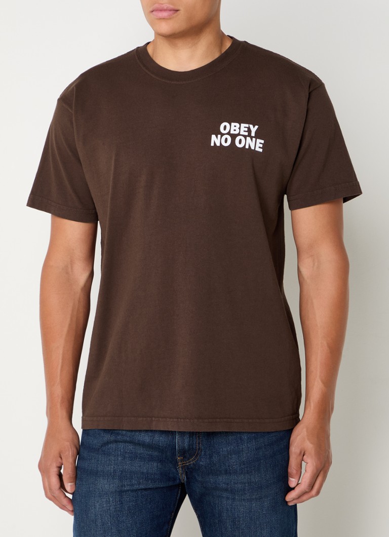 Obey No One T-shirt with front and back print