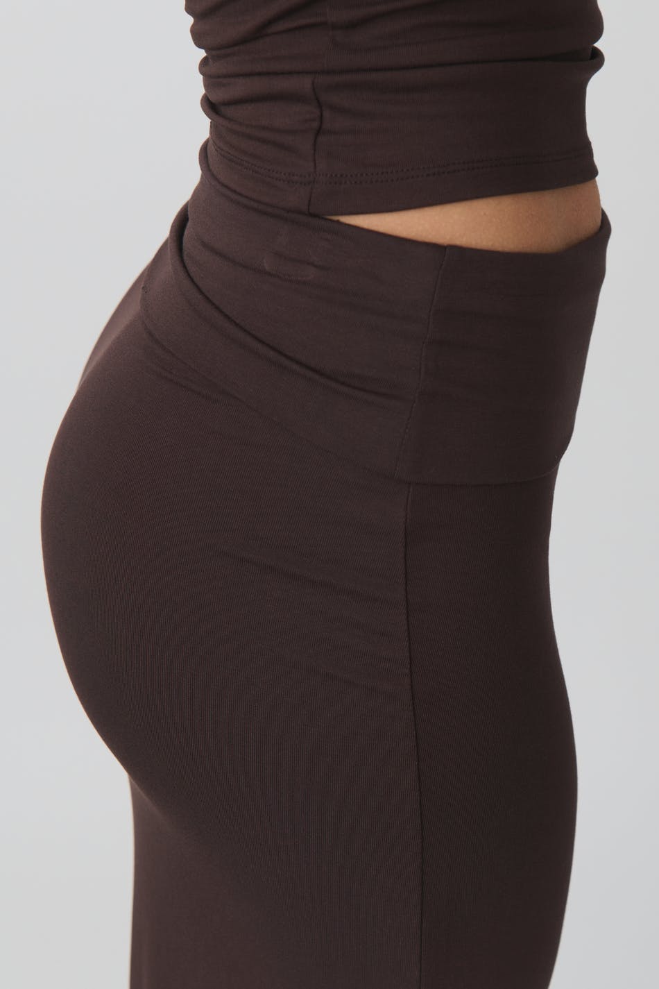 Soft touch folded maxi skirt