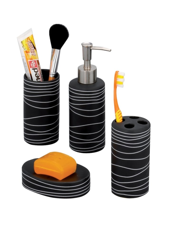 Zeller Present Bad-Accessoires-Set in schwarz günstig kaufen onesize