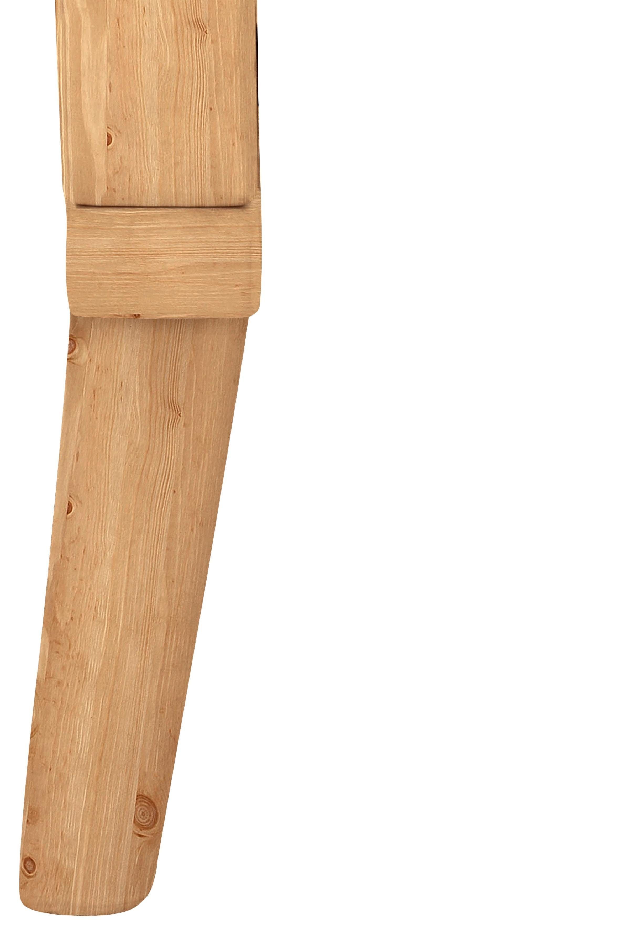 Lüttenhütt Jugendbett Ellen, aus massivem Kiefernholz, in 2 verschiedenen Farben, mit Holzfüßen