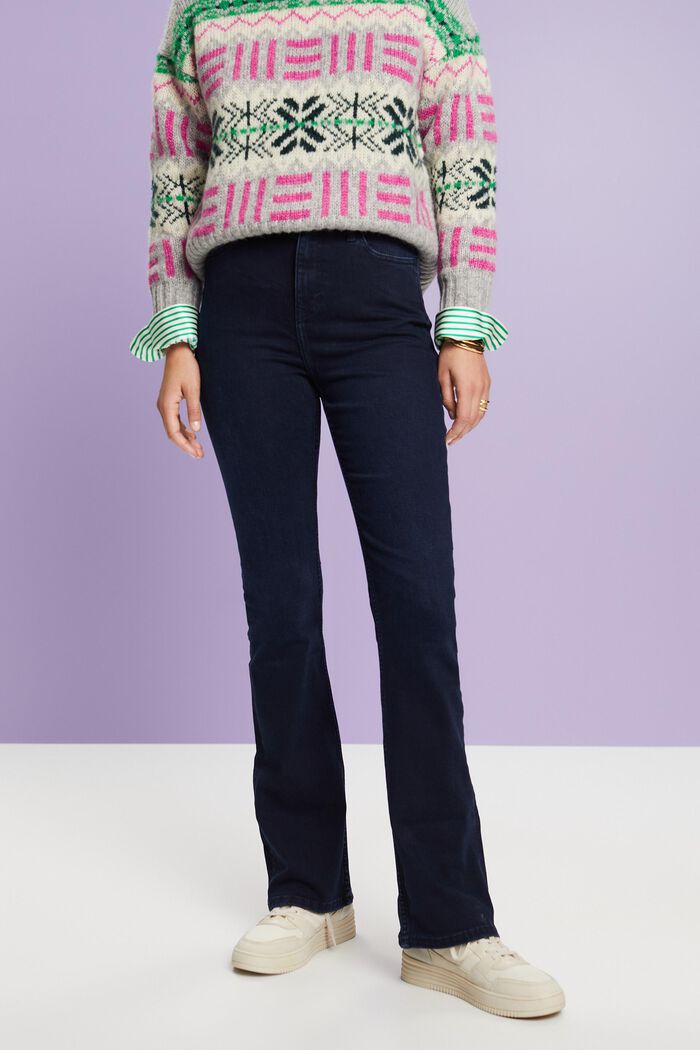 Racer-Bootcut-Jeans mit besonders hohem Bund
