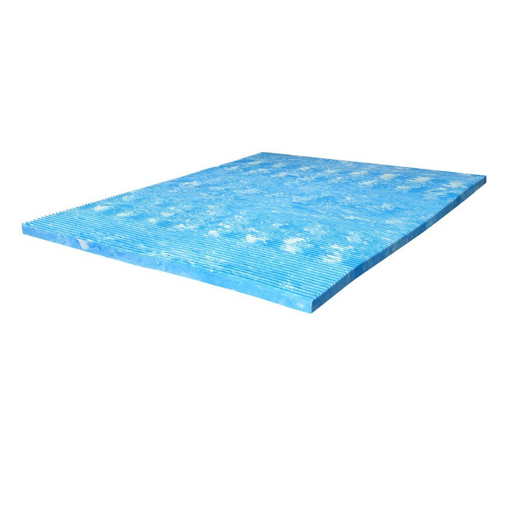Topper Terra Med Gel Schaum Topper mit 7 Zonen, Matratzen Perfekt, 6 cm hoch, Gelschaum, sehr druckentlastender Gelschaumtopper mit Klimaband