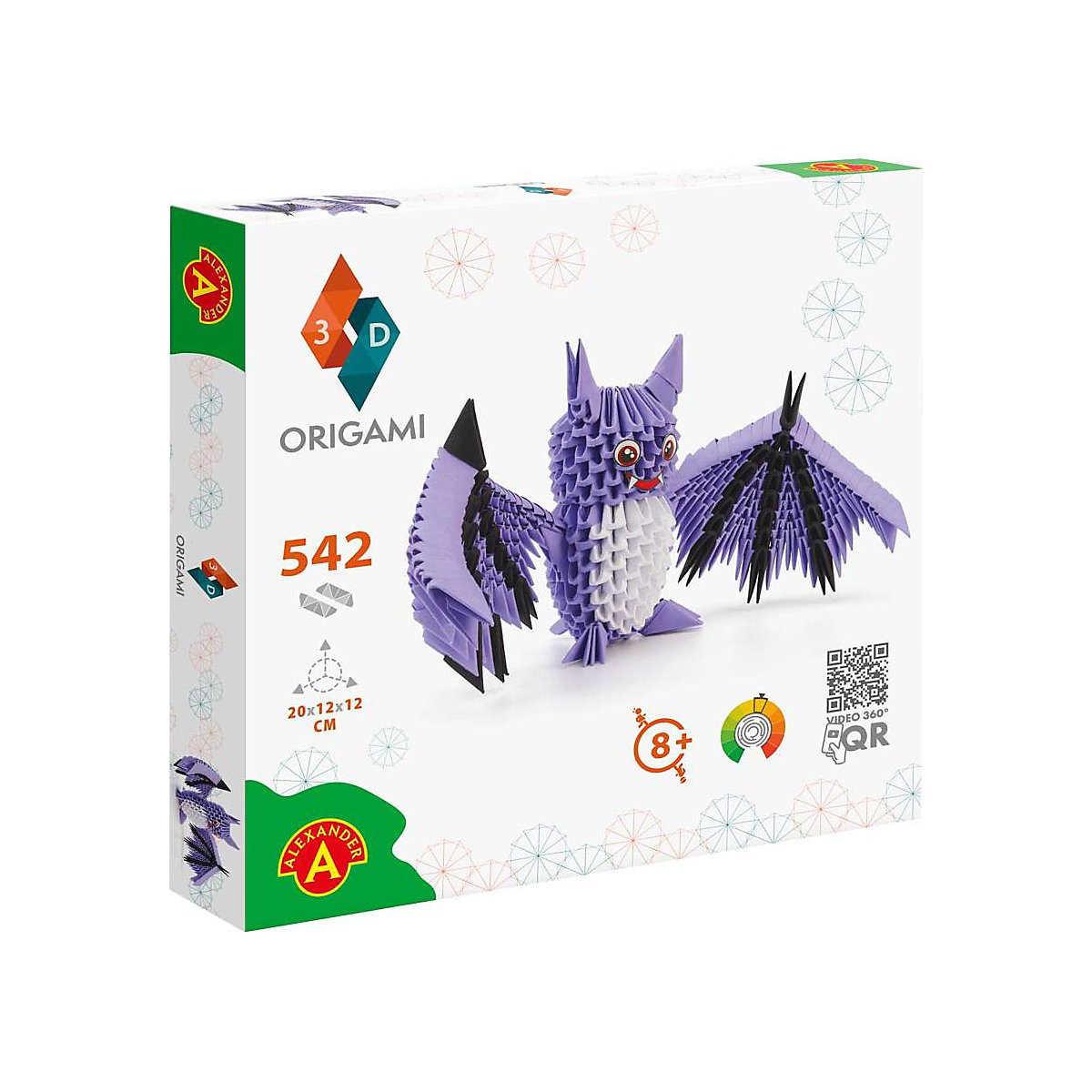 Bastelset Origami 3D Fledermaus