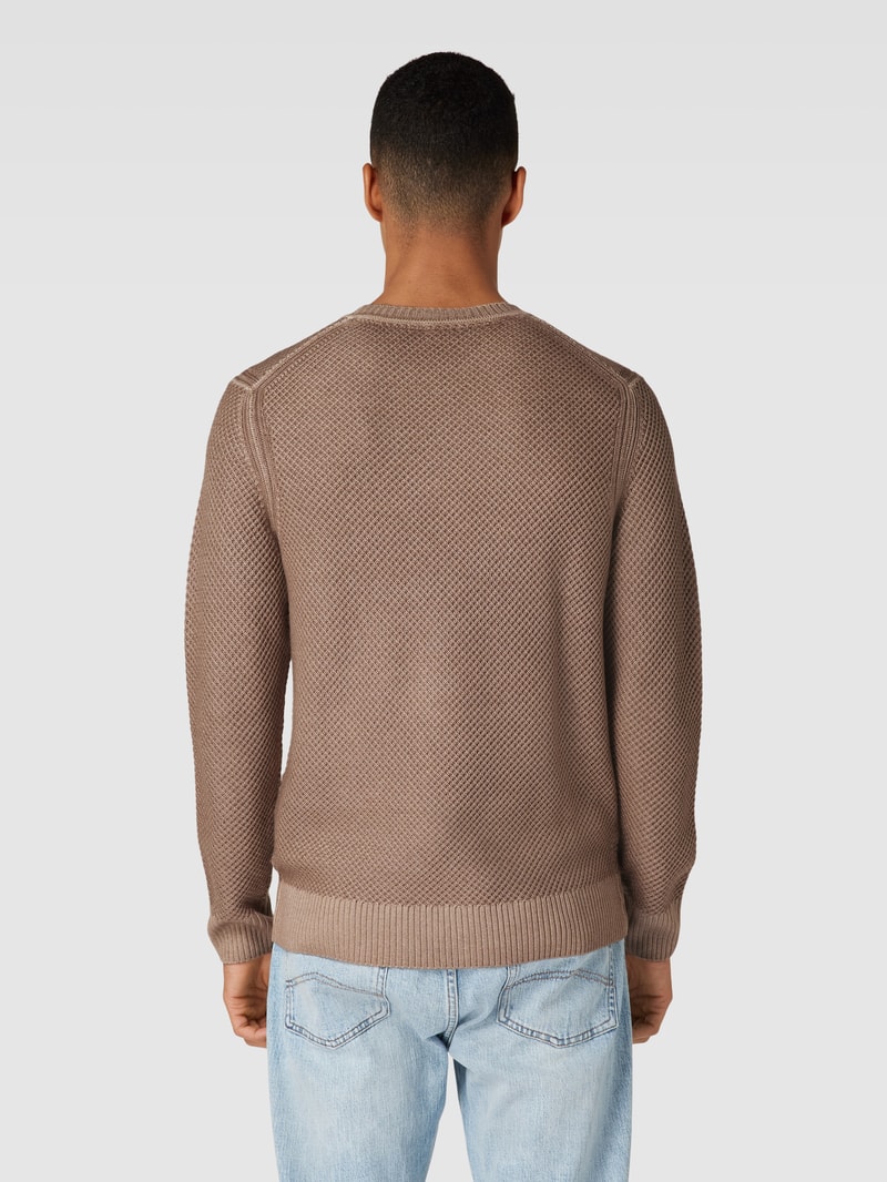 Strickpullover aus Schurwolle Modell 'Willon' in beige
