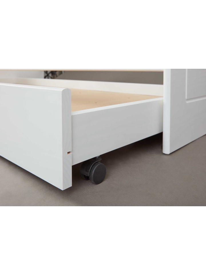 ebuy24 Bett Leonie Weiß 207 x 97 cm günstig kaufen onesize