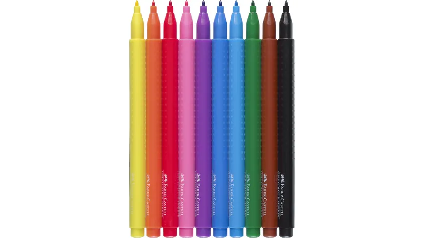 FABER-CASTELL Fasermaler Grip Colour Marker 10er-Etui