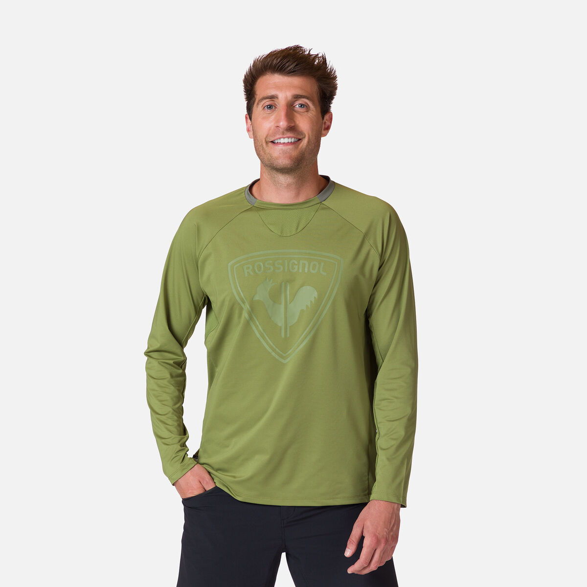 Langarm-Jerseyshirt für Herren Klassische Passform