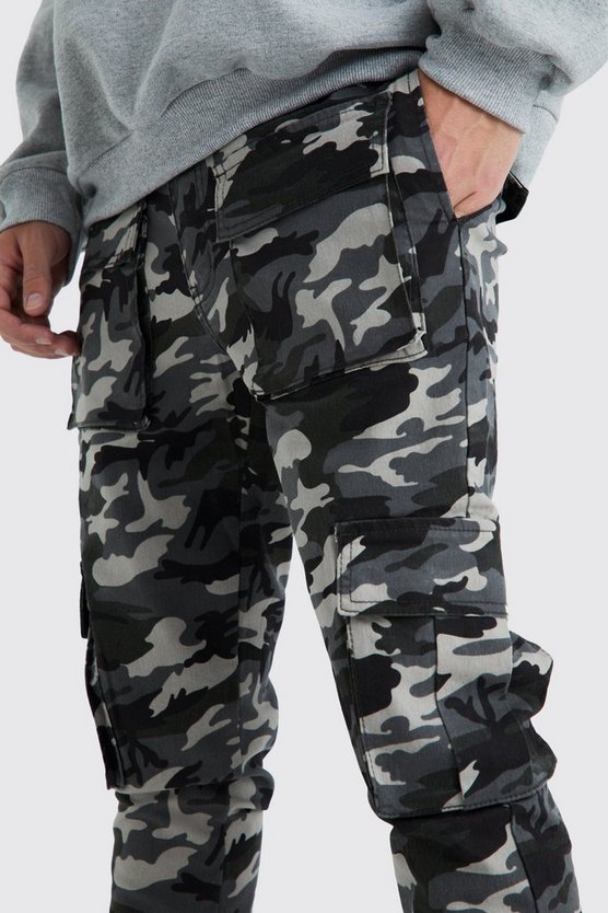 Skinny Cargo Camouflage Hose