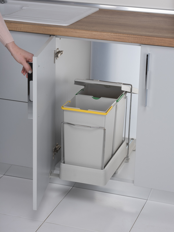 Aspira Home Aspira Ausziehbarer Einbaumülleimer „Müllomatic ECO 2“