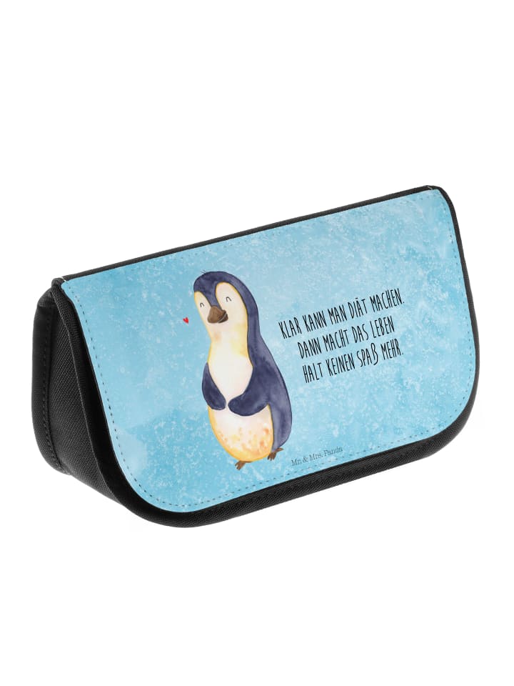 Mr. & Mrs. Panda Kosmetiktasche Pinguin Diät mit Spruch in Eisblau günstig kaufen onesize
