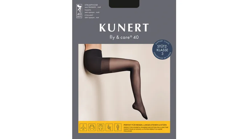 KUNERT Damen Stützstrumpfhose Fly & Care 40 DEN black