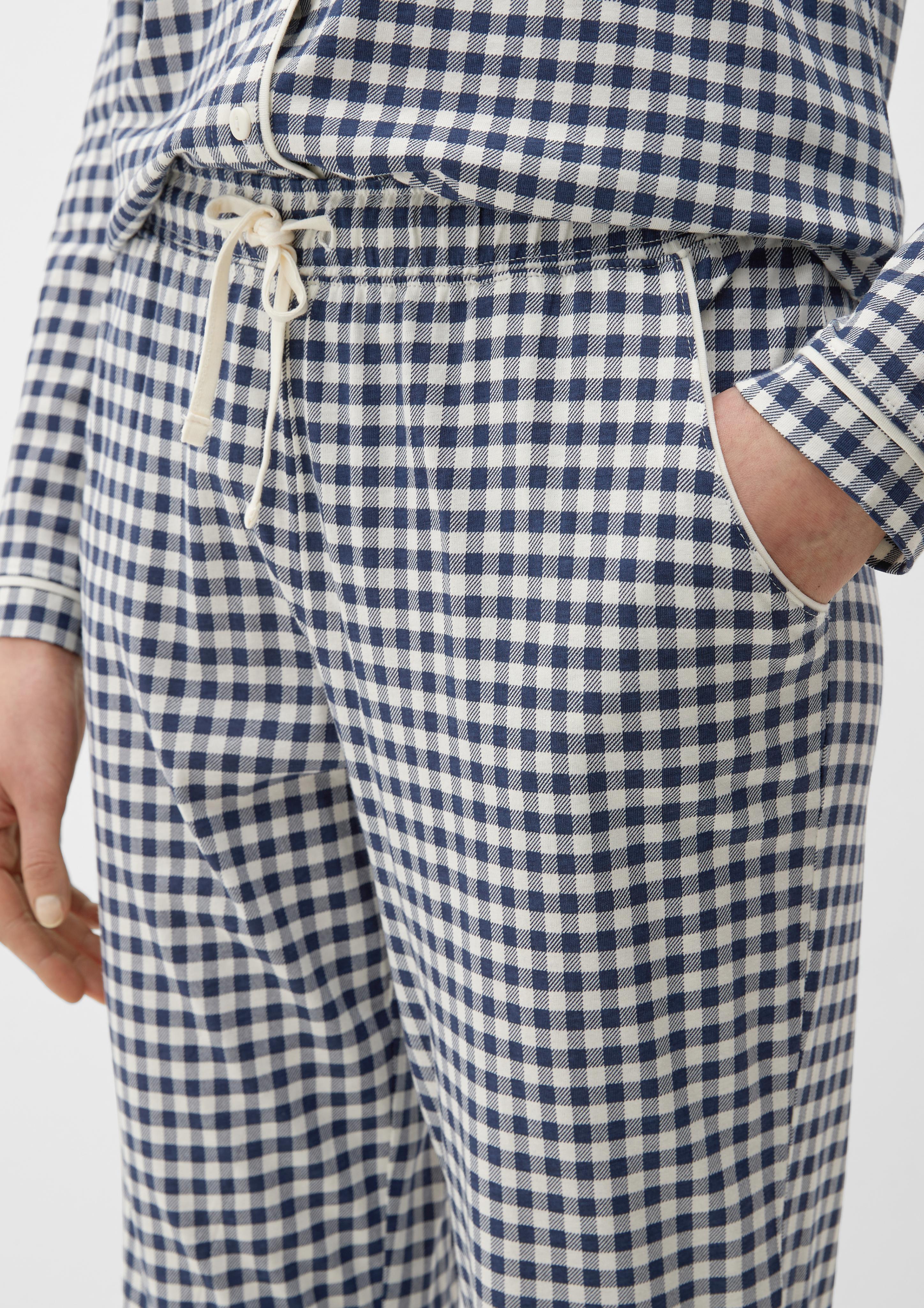 Langer Pyjama mit Vichy-Muster  6008448-5870