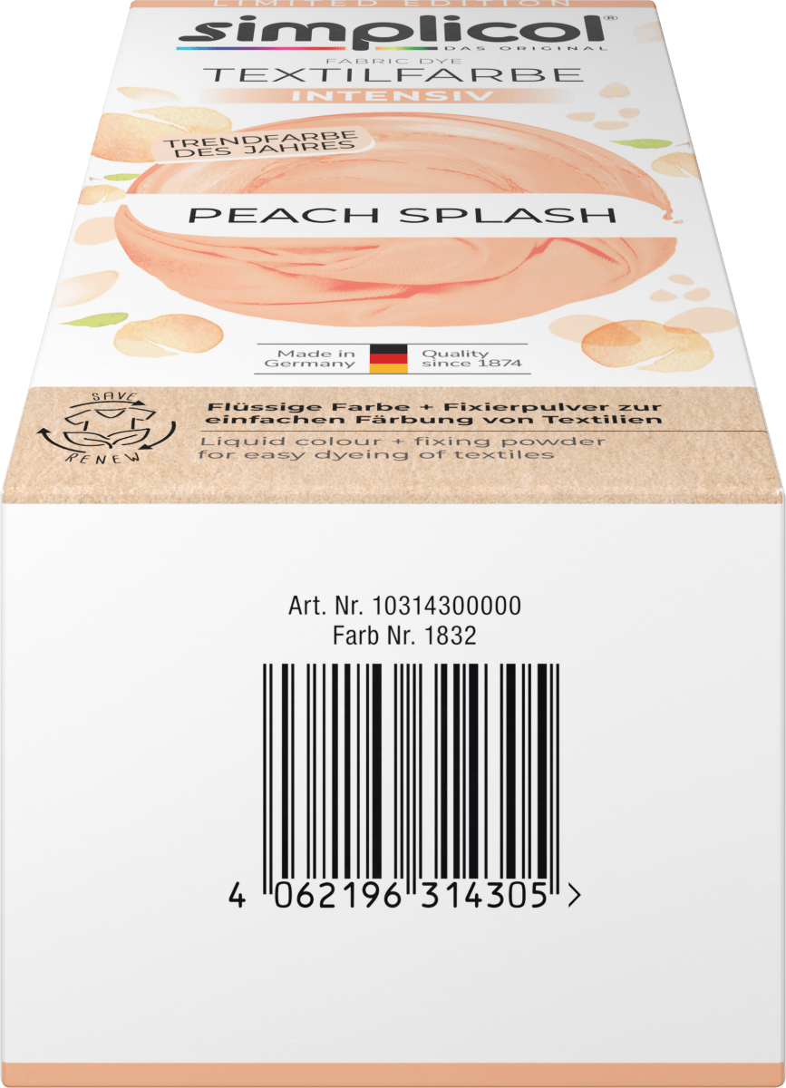Textilfarbe intensiv Peach-Splash, 1 St