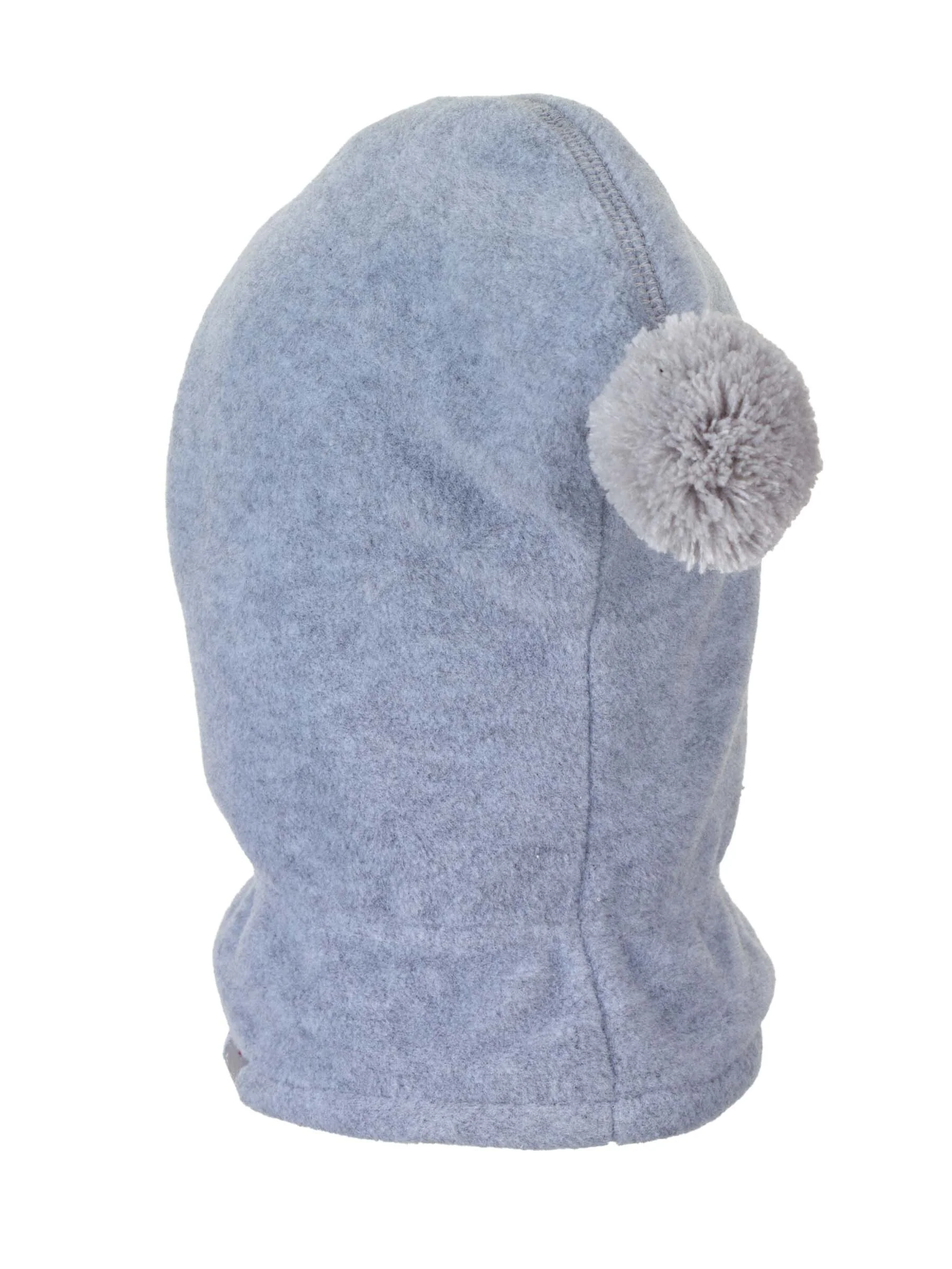 Schalmütze aus Fleece mit Zipfel und Bommel