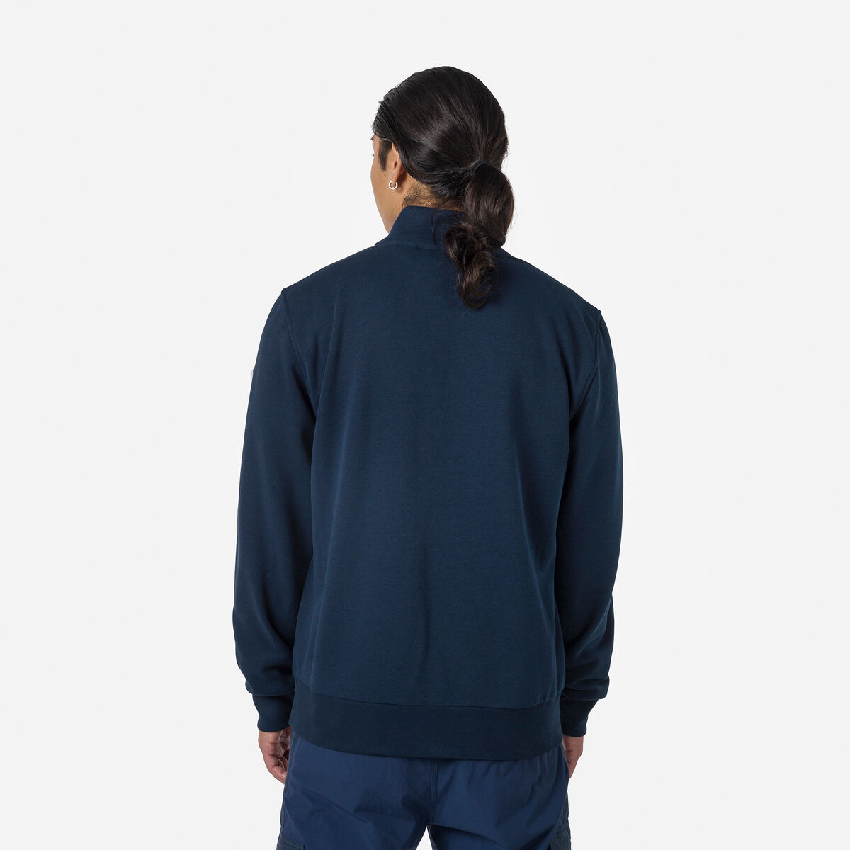 Herrensweatshirt mit Logo und durchgehendem Reißverschluss