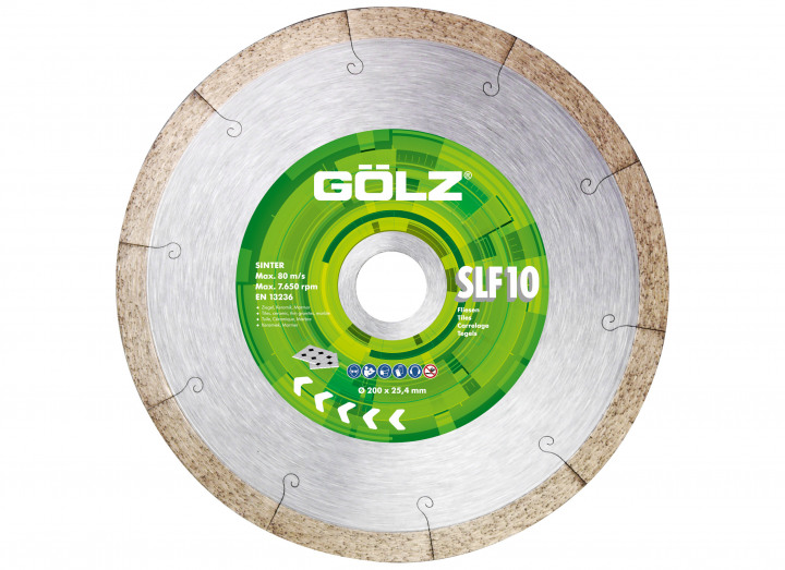 Gölz 04973080125 SLF10 Diamantový pilový kotouč na dlaždice, suchou žulu 125 x 22,2 mm
